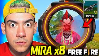 USE LA MIRA x8 POR PRIMERA VEZ EN FREE FIRE   TheDonato [upl. by Idissac560]