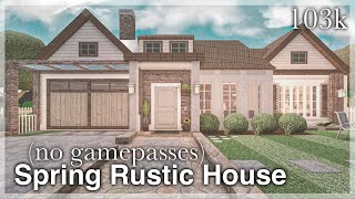 Bloxburg  Spring Rustic House Speedbuild no gamepasses [upl. by Bergerac658]