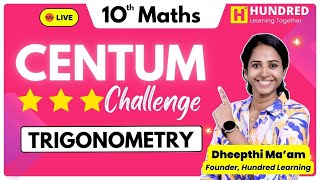 10th Maths Centum Challenge Trigonometry HALF YEARLY 2024  thatromthookrom centumhacks [upl. by Erminna149]