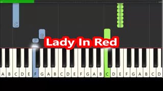 Chris DeBurgh Lady In Red Easy Piano Tutorial [upl. by Yenaj]