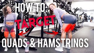 HOW TO TARGET QUADS amp HAMSTRINGS  6 MUST DO EXERCISES [upl. by Romney]