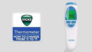 Vicks No Touch 3in1 Thermometer VNT200  How to Change from C to F [upl. by Sulamith]