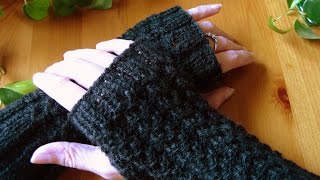 Fingerlose Handschuhstricken [upl. by Areik]