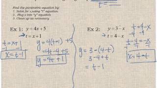 Converting Rectangular to Parametric equations [upl. by Akemeuwkuhc219]