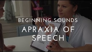 Apraxia of speech therapy  beginning sounds [upl. by Ovid683]