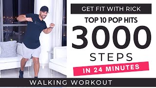 3000 Steps in 24 Minutes  Fun Walking Workout  Daily Workout at home [upl. by Eilraep755]