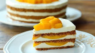 CREAMY MANGO GRAHAM  No HandMixer No Gelatin No Bake [upl. by Dunn197]