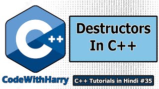 Destructor in C in Hindi  C Tutorials for Beginners 35 [upl. by Claudelle70]