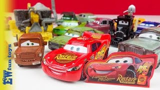 Disney Pixar Cars Diecast Toys Part 14 Mcqueen Nascars Rusteze Crew New カーズ 2016 [upl. by Marcille]