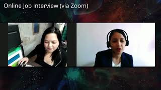 Sample Online Job Interview via Zoom [upl. by Suolkcin]