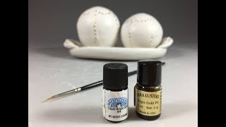 How to Apply a Gold LustreLuster Overglaze on Fired Ceramics [upl. by Schaumberger841]