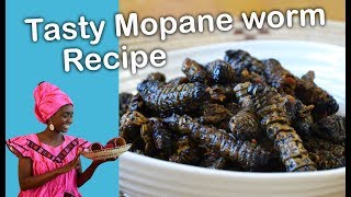 HOW TO COOK MOPANE WORMS MADORA MINGOLO TASTY NAMIBIANAFRICAN FOOD Namibian recipes lempies [upl. by Marybeth]