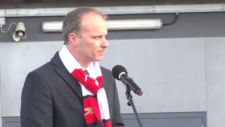 Arsenal legend Dennis Bergkamp sheds a tear at statue unveiling [upl. by Kaz651]