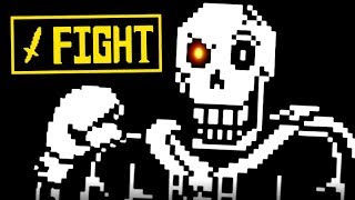 FULL PAPYRUS FIGHT  Undertale The Forgotten End [upl. by Atnoled577]