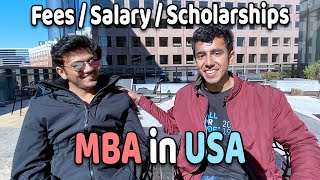 MBA in USA Salary Fees  Journey To 100 Scholarship [upl. by Mears]