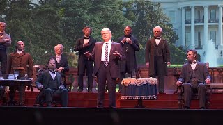 Disneys Hall of Presidents unveils eerily lifelike Donald Trump [upl. by Tina]