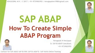 How to Create Simple SAP ABAP Program [upl. by Avid131]