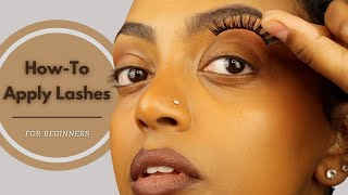 How To Apply False Lashes  For Beginners ✨ [upl. by Ferrand]