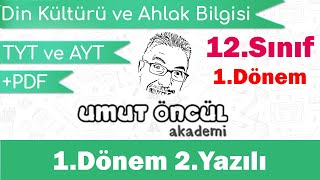 Din Kültürü ve Ahlak Bilgisi  12Sınıf  1Dönem  2Yazılı  PDF [upl. by Votaw]