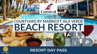 Courtyard by Marriott Isla Verde Beach Resort  Resort Day Pass  Resort Review  San Juan PR [upl. by Llerihs846]