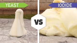 Making Elephant Toothpaste Yeast vs Iodide [upl. by Brufsky]