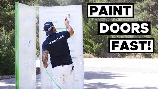 BEST Way To Paint Doors AIRLESS SPRAYING [upl. by Phene33]