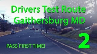 Gaithersburg Maryland MVA Drivers Test Route 2 [upl. by Ilatan]