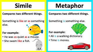 SIMILE vs METAPHOR 🤔  Whats the difference  Learn with examples [upl. by Hsina]