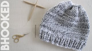 How to Knit a Hat for Complete Beginners [upl. by Caritta376]