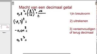 Bewerkingen met decimale getallen macht van een decimaal getal [upl. by Avitzur]