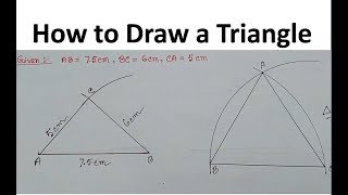 How to draw a triangle with given sides [upl. by Wie]