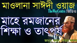 Mawlana Delwar Hossain Saidi Waz মাহে রমজানের তাৎপর্য ও শিক্ষা। Bangla Waz [upl. by Yatnwahs138]