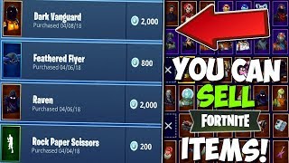 How To SELLREFUND Items amp Skins In Fortnite Battle Royale For V BUCKS [upl. by Kcirddahc362]