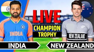 India vs New Zealand Match 12  Live Cricket Match Today  IND vs NZ  Champions Trophy Last 40 Ov [upl. by Ymma]