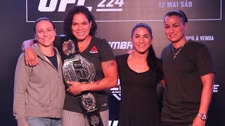 UFC 224 Tecia Torres Nina Ansaroff Discuss Balancing Friendship Business For Nunes vs Pennington [upl. by Aerdnac632]