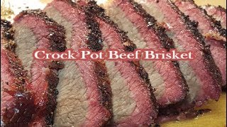 HOW TO MAKE CROCK POT BEEF BRISKET WITH A SALT amp PEPPER RUB [upl. by Ardnahc699]