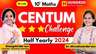 10th Maths Centum Challenge HALF YEARLY 2024  Important Question thatromthookrom centumhacks [upl. by Cirone958]