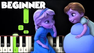 Do You Want To Build A Snowman  Frozen  BEGINNER PIANO TUTORIAL  SHEET MUSIC by Betacustic [upl. by Knox527]