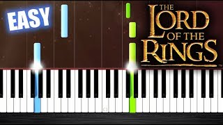 The Lord Of The Rings  Concerning Hobbits  EASY Piano Tutorial by PlutaX [upl. by Enaols]