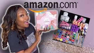 Amazon nail decoration kit unboxing  beginner nail kit [upl. by Denby88]