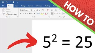 How to Add Exponents in Microsoft Word [upl. by Willette]