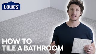 How to Tile A Bathroom Floor [upl. by Ahsikat]