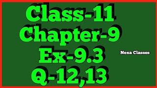 Class11 Ex93Q1213  Sequence and Series  NCERT Math [upl. by Delastre]