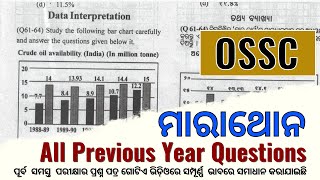 OSSC All Previous Year Data Interpretation Questions  last 7 Exam Question Papers  Marathon [upl. by Skillern]