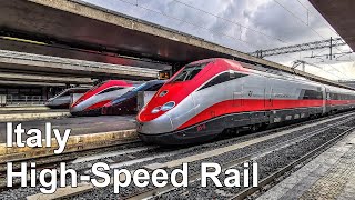 🇮🇹 HighSpeed Rail in Italy  Frecciarossa  NTV Italo 4K 2020 [upl. by Ahsinat]