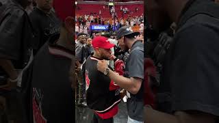 Vini Jr Neymar and Pogba at the NBA Finals in Miami 🌴 [upl. by Neehsuan]