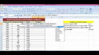 Nested If Function in Excel  How to write If Function with multiple conditions [upl. by Isia]