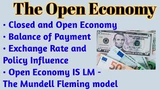 23 The Open Economy Macroeconomics  Balance of Payment  Exchange Rate systems  Mundell Fleming [upl. by Alletnahs]