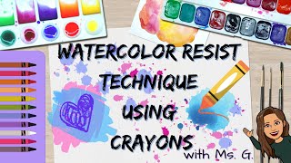 Watercolor Resist with Crayons [upl. by Ocirne]