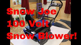 2019 SnowJoe iON100V21SB Brushless Single Stage Snowblower Review [upl. by Vito731]